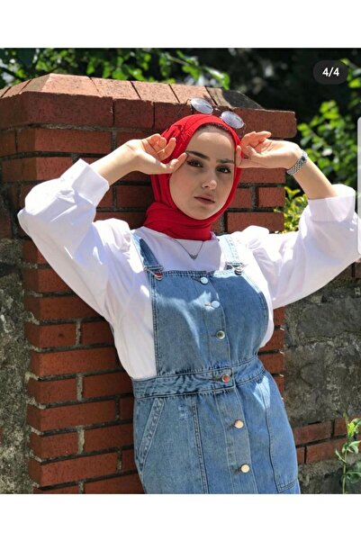 Vibeys Collection Düğme Detaylı Slopetli Kot Elbise