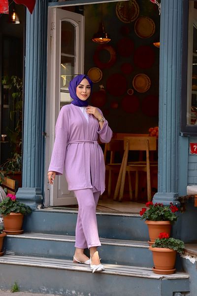 Marjinal City Belted Kimono Double Set