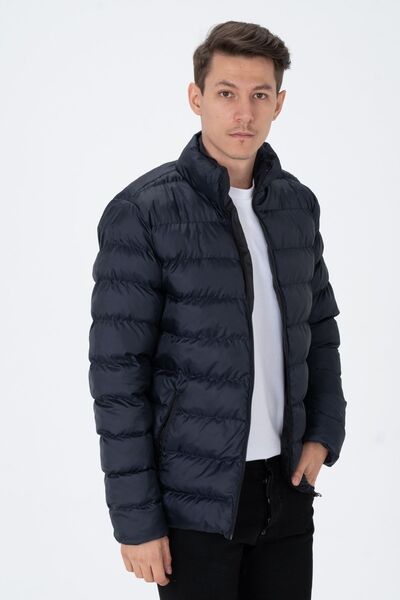 Marjinal City Pánská námořnická modrá nepromokavá a větru odolná bunda Puffer