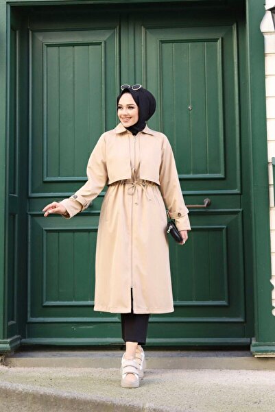 Vibeys Collection Αδιάβροχη γυναικεία καμπαρντίνα με επένδυση με φερμουάρ