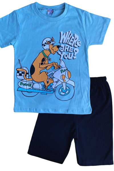 Nisankids Ανδρικό παιδικό κοστούμι Scooby Doo με στάμπα - 100% βαμβάκι, ένα μέγεθος