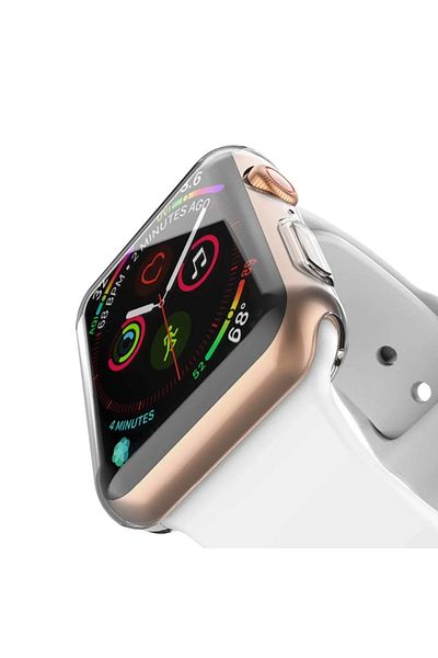 Fibaks Apple Watch 7 8 9 SE 45mm - غطاء سيليكون ناعم، حافظة وواقي شاشة، حماية كاملة 360 درجة
