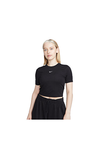 Nike Γυναικεία στενή εφαρμογή Casual crop Sportswear EssenTial FB2873-010 Μαύρο
