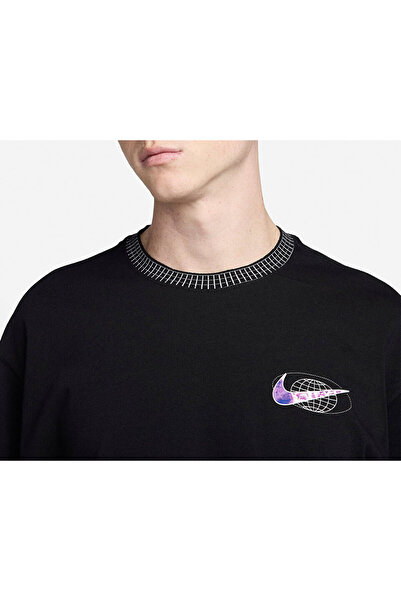 Nike Μαύρο ανδρικό μπλουζάκι casual - M Nsw Tee M90Lbr FV3758-010