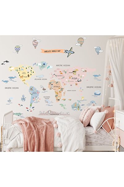 Dos Junior Company Dreamy İsimli İngilizce Dünya Haritası 150 x 125 cm