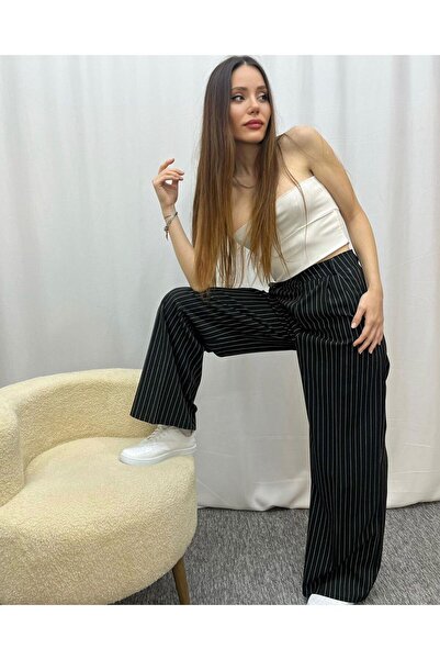 Sublime Butik Cırt Cırtlı Bol Paça Palazzo Pantolon