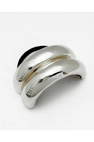 Âlâ Atelier Silver Colored Double Curved Elastic Pinterest Buckle