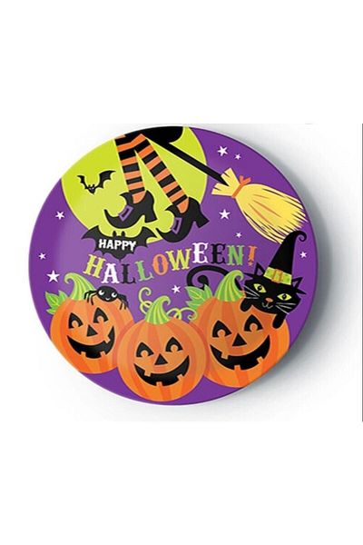 DÜVENCİ TİCARET 8-Piece Cardboard Plate - Halloween