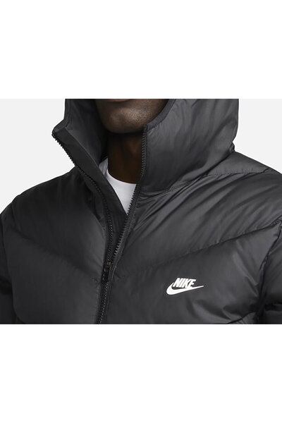 Nike Men's Black Casual Coat - M Nk Sf Wr Pl-Fld Hd Jkt DR9605-010