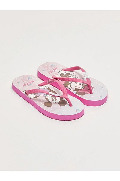 LC Waikiki Παντόφλες παραλίας για κορίτσια με άδεια LCW STEPS Minnie Mouse