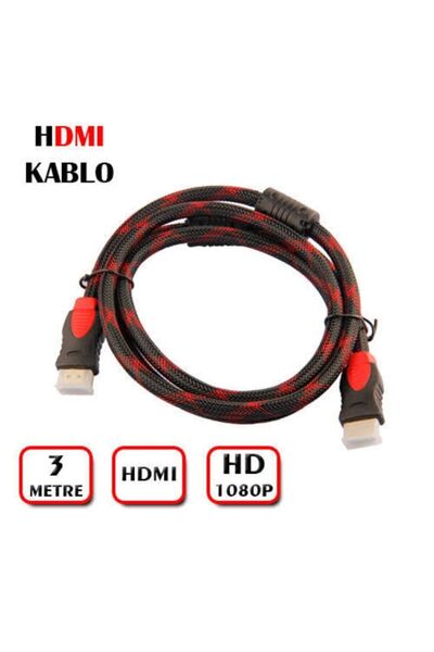NIVATECH 3 Metre Örgülü 1080 Full Hd Hdmı Kablo