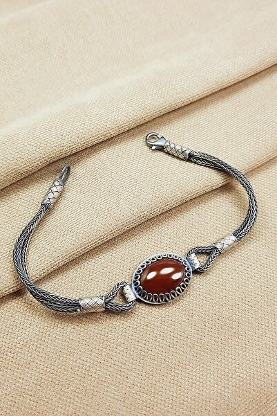 Oruçoğlu Gümüşçülük Özel Tasarım El Örmesi 1000 Ayar Kazaziye Oksitli Unisex ...