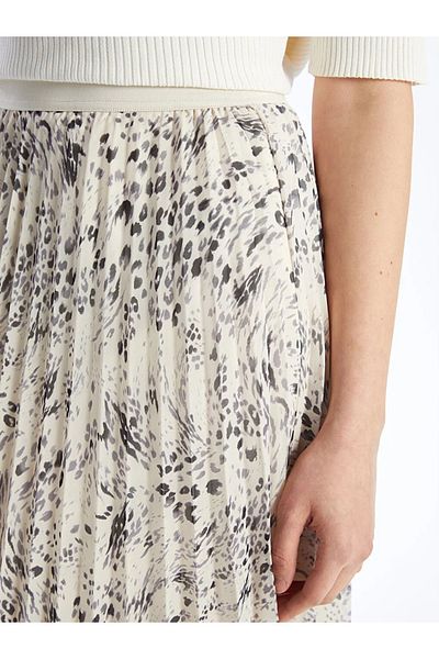 LC Waikiki LCW Modest Ελαστική μέση Γυναικεία φούστα με άνετη εφαρμογή