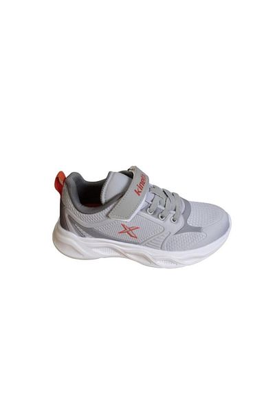 Kinetix Black Gray Velcro Sneakers for Boys - Sports Walking Shoes