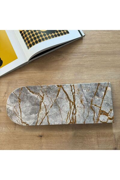 LİSPERA Galapagos Luxury Gray Marble Presentation Holder