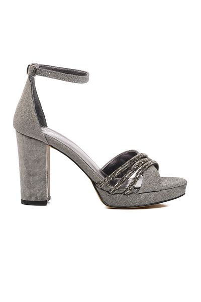 AYAKMOD 655328 Platinum Women's Evening Dress Heeled Shoes