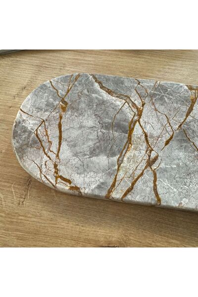 LİSPERA Galapagos Luxury Gray Marble Presentation Holder