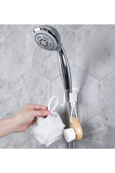 RELATOS Duş Başlık Tutucu Ve Lif Askısı Yapışkanlı Banyo Duş Başlık Askısı