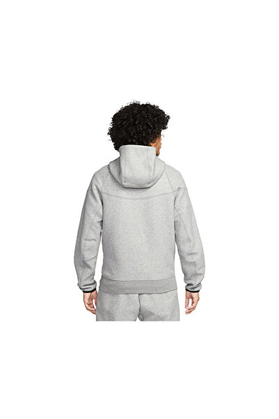 Nike Erkek Günlük Ceket M Nk Tch Flc Fz Wr Hoodie FB7921-063 Gri