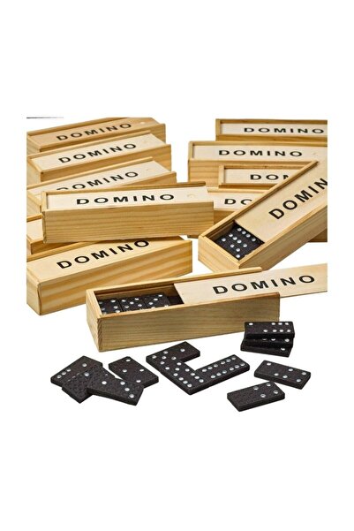 RELATOS Ahşap Domino Seti 28 Taşlı Ahşap Kutulu Oyun Seti