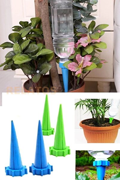 RELATOS Saksı Suluğu Çiçek Sulama Aparatı 4'lü Otomatik Sulama Başlıkları Dam...