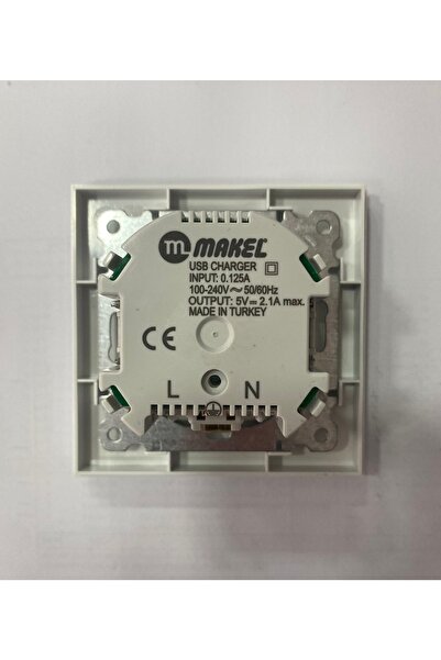 MAKEL Karea 2 Li Usb Şarjlı 2,1 A Topraklı Priz Beyaz