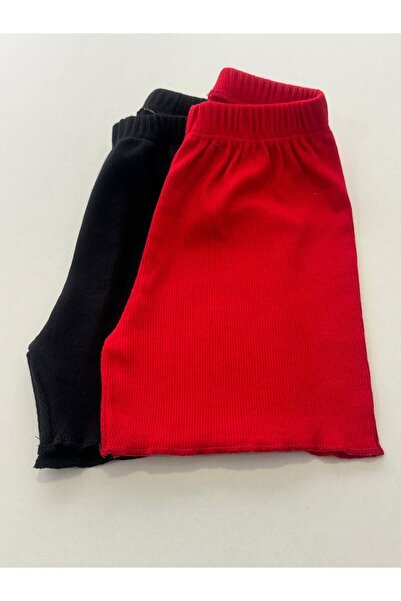 ARYA BABY Kız Bebek 2 Li Salaş Şort, Ince Kaşkorse Kumaş Tek Alt Çocuk Tayt