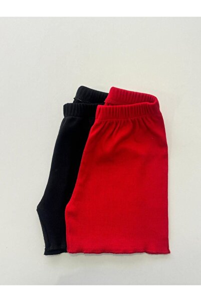 ARYA BABY Kız Bebek 2 Li Salaş Şort, Ince Kaşkorse Kumaş Tek Alt Çocuk Tayt