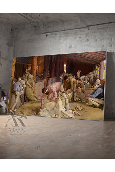 AR AJANS KANVAS TABLO „Shearing the Rams” Pictură decorativă pe pânză pentru ...