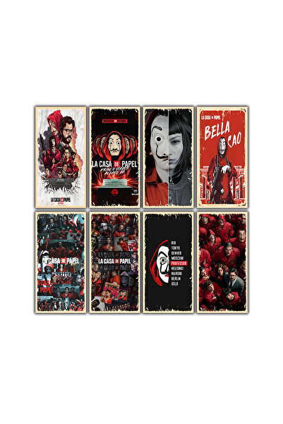 Hayal Poster La casa de papel 8li set 10x20