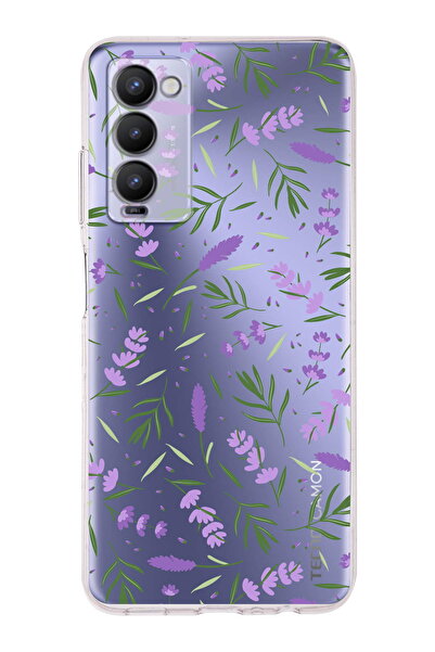 PrintiFy Tecno Camon 18 ile Uyumlu Water Color 3  Kamera Korumalı Şeffaf  Kılıf