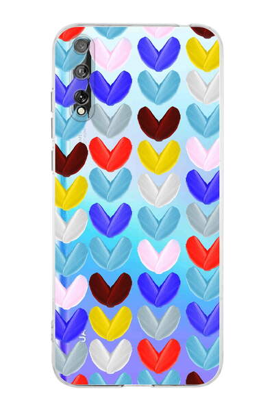 PrintiFy Huawei P Smart S ile Uyumlu Water Color 1  Kamera Korumalı Şeffaf  Kılıf