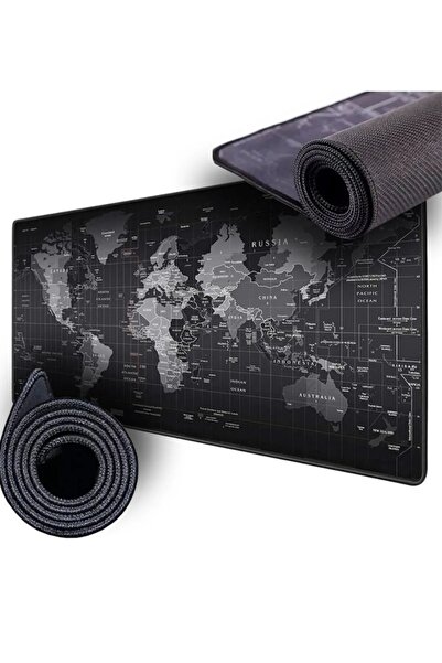 SOMIC Büyük Boy Xxl Mouse Pad Dünya Haritası Desenli 90x40cm Oyuncu Gamer Gaming Mouse Pad Yüksek Kalite