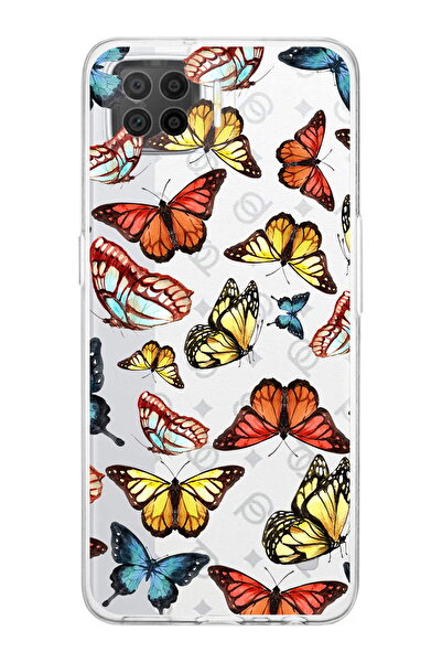 PrintiFy Oppo A73 ile Uyumlu Water Color 2  Kamera Korumalı Şeffaf  Kılıf