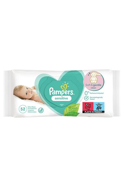 Prima Pampers Sensitive Sensitive Wet Baby Towels 52Pcs