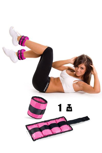 Spor Byfit 1 Kg X 2 Pieces Pink Hand or Ankle Weights