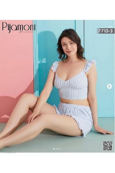 Pijamoni Costum pantaloni scurți din stofă Milan-7710-3