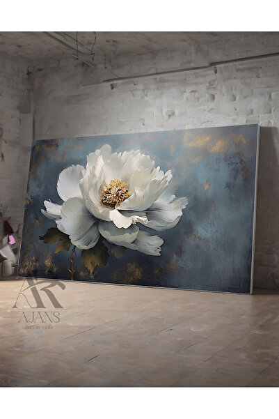 AR AJANS KANVAS TABLO Manolya Çiçek Yağlı Boya Görünümlü Kanvas TABLO