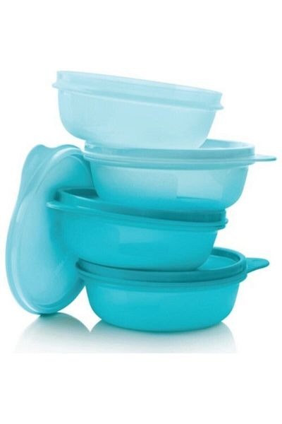 Tupperware Candy Containers Set of 4 Blue