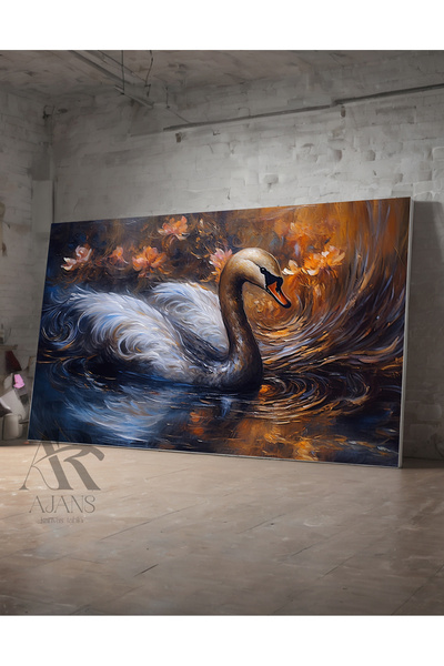 AR AJANS KANVAS TABLO Dizajn crteža na platnu: roda iznad jezera