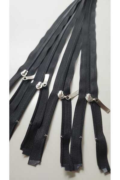 BERKE TUHAFIYE AKSESUAR 120 Santim Ferace Fermuar Siyah Renkli 4 Adet