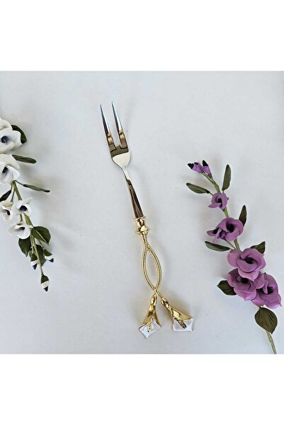 MaviDamla Gold Model Gala Enamel 5 Piece Service Set