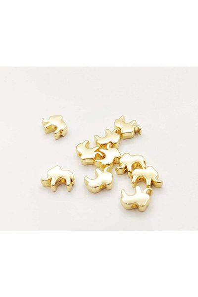yiğit aksesuar 100 Elephant Model No Darkening Gold Metal Jewelry Intermediate Apparatus