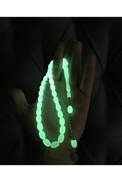 Budakoğulları Mărgele de rugăciune argintii fosforescente cu design de pisică...