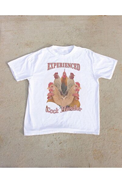 MAYDAY CULTURE Tricou unisex oversize Dtf imprimat alb cu pui amuzant Tricou ...