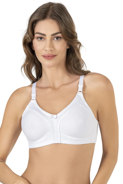NBB Nude Colored Non-Wire Combed Cotton Gathering Women's Bra - Nbb 351
