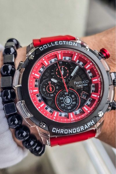 Ferrucci New Season Men's Silicone Cord Wristwatch, All Functions Active
