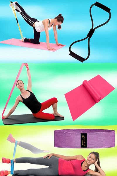 Ultio Spor Pilates Stretching Set Full Body Stretching Set Great Resistance Band Pilates Band Set Squat Band Set