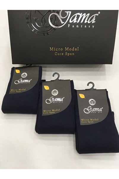 Gama Çorap 3 Pieces Micro Modal 100% Natural Nylon Free Solid Colored Thick Winter Men's Socks