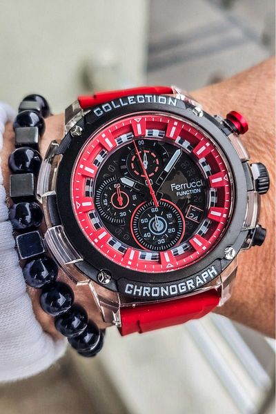 Ferrucci New Season Men's Silicone Cord Wristwatch, All Functions Active